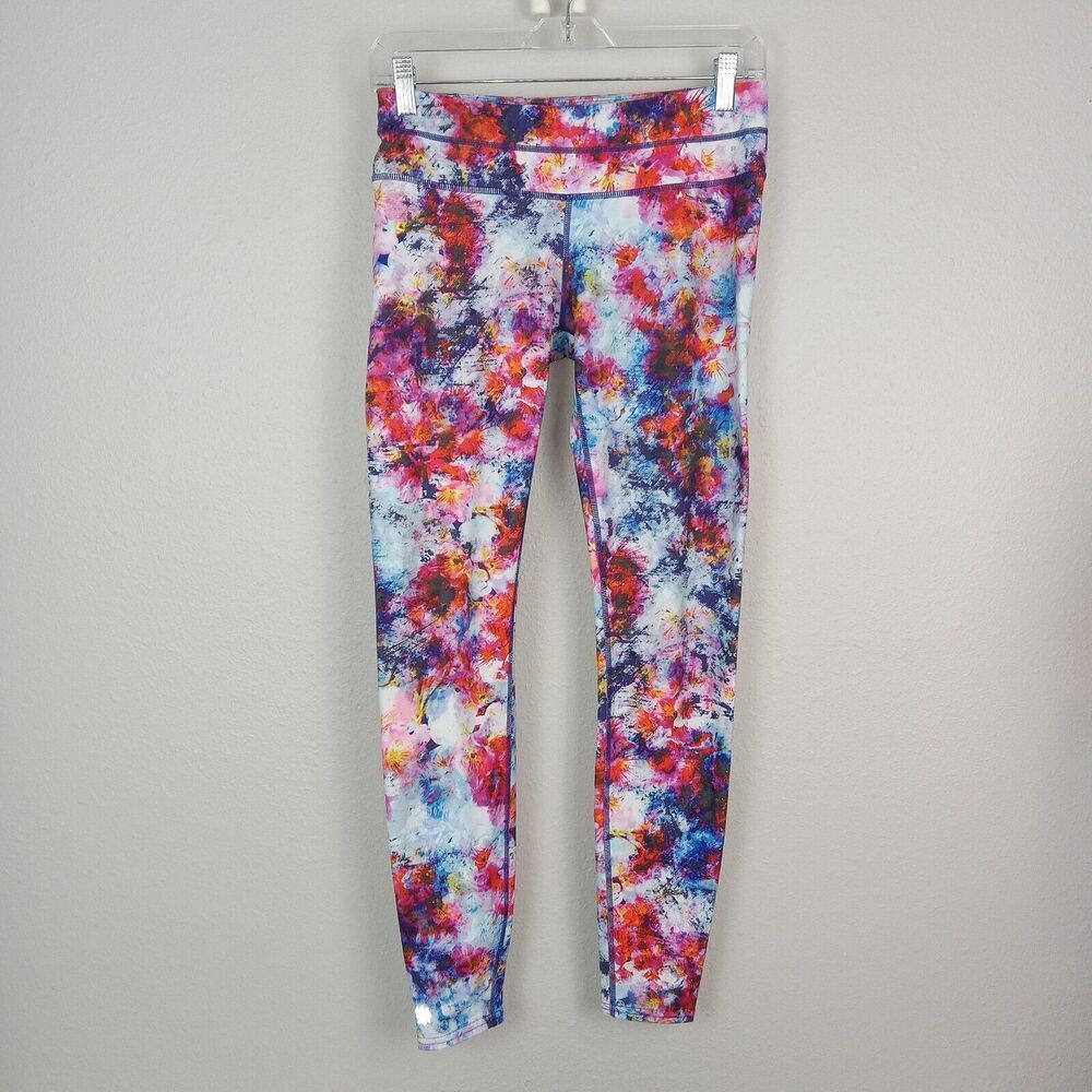 Athleta Womens Multicolor Floral Salutation Supernova Leggings Small